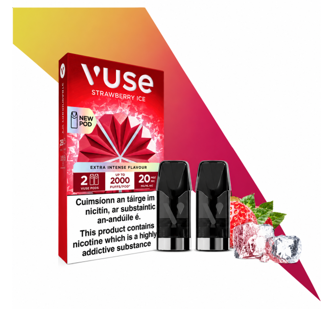 Картриджі VUSE Extra Intense Flavour Pods 20 мг (2%) Strawberry Ice (полуниця лід)