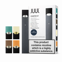 Pod система JUUL V1 starter kit 4 units (Glacier Mint, Golden Tobacco, Royal Creme, Mango)