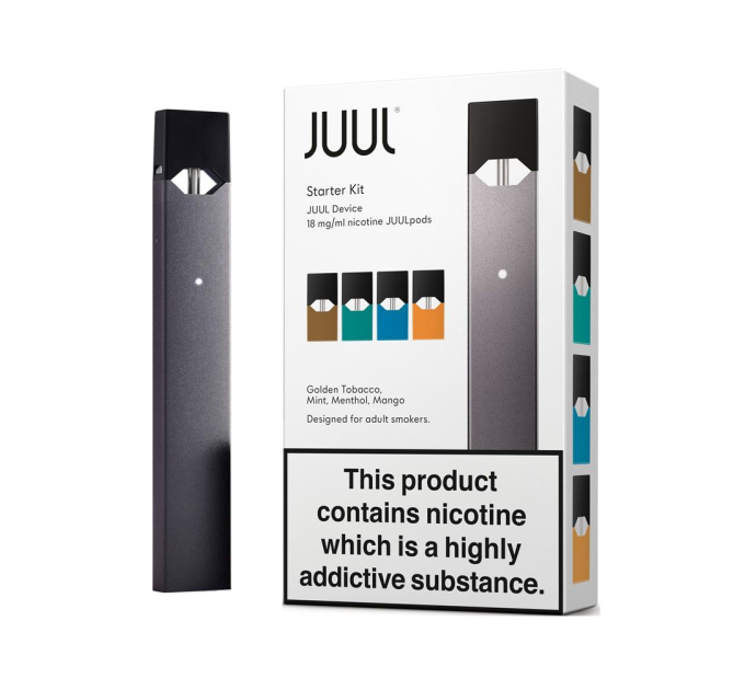 Pod система JUUL 1 starter kit 4 units (Golden Tobacco, Mint, Menthol, Mango)