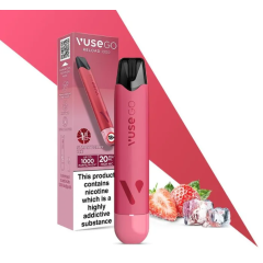 Pod система VUSE GO Reload 1000 Starter Kit Pen Strawberry Ice (рожевий колір)